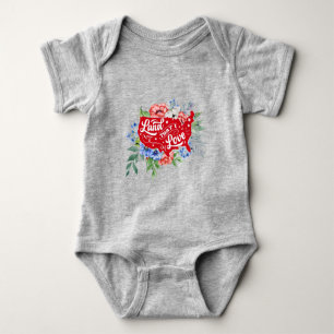 Body Terre fleurie rouge blanc et bleu que j'aime Baby