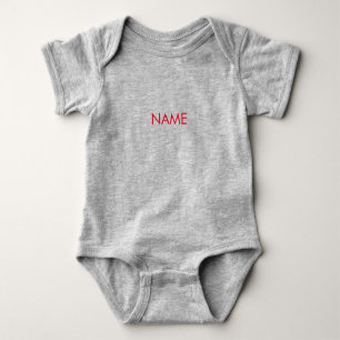 Body Texte de nom personnalisé rouge gris minimaliste m