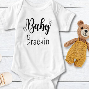 Body Texte noir personnalisé Baby Unisex personnalisé