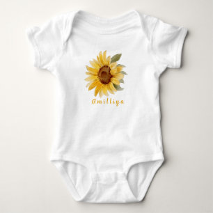 Body Tournesol Imprimer Nom personnalisé Cute Morden