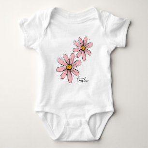 Body Trending Daisy Blush rose inky art 