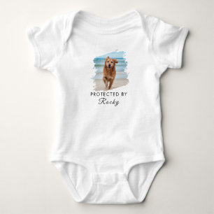 Body Trendy Protected By Dog Photo personnalisée et tex