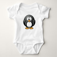 Très autour du T-shirt de bébé de pingouin