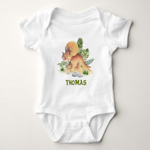 Body Tricératops Dinosaur Green Nom personnalisé
