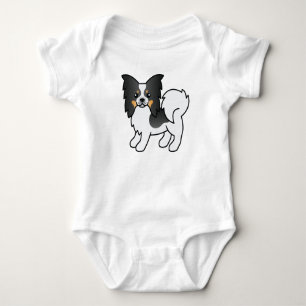 Body Tricolore Papillon mignon chien de dessin