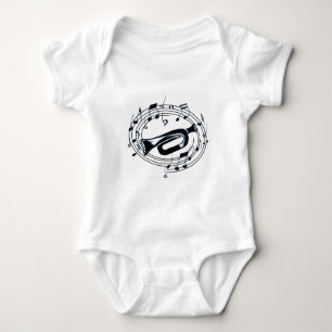 Body Trompette et notes musicales
