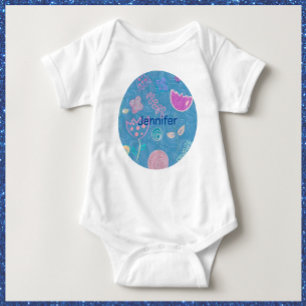 Body Tulipe florale moderne rose et violet
