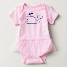 TUTU HEUREUX DE COMBINAISON DE BÉBÉ DE BALEINE