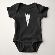 Tuxedo costume et arc cravate noir et blanc T-shir
