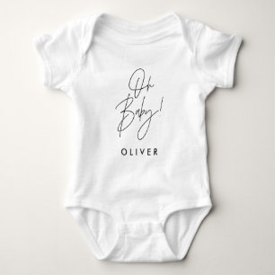 Body Typographie moderne Oh baby shower cadeau de fête