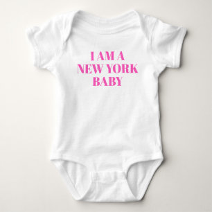 Body Typographie rose bébé vêtement New York