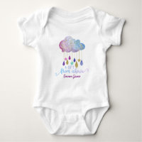 Un cadeau de Rainbow Cloud et Gold Baby Girl