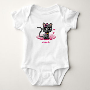 Body Un chat et une douche de Coeurs roses Personnalise
