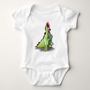 Body Un Hadrosaurus Féminin Tenant Une Poupée.