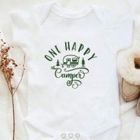 Un joyeux camper Minimaliste vert 1er anniversaire