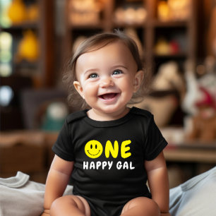 Body Un joyeux Gal 1er Anniversaire Smiley Jaune