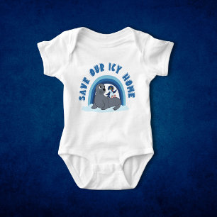 Body Un sceau et un pingouin "Save Our Icy World" dessi