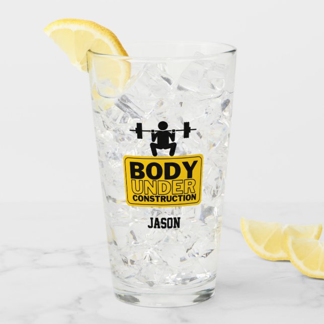 Body Under Construction Custom Name Glass (Front Ice)