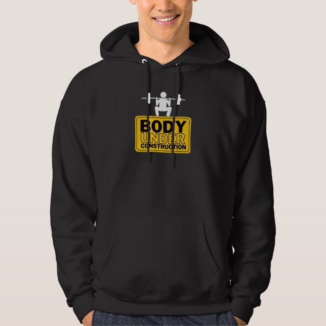 Body Under Construction Custom Name Hoodie (Front)