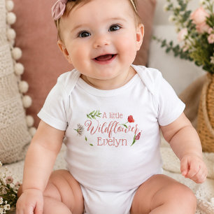 Body une petite fille bébé fleur sauvage