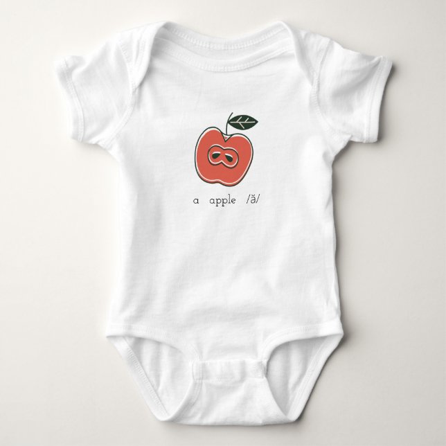 Body une pomme /ă/ costume de bébé (Devant)