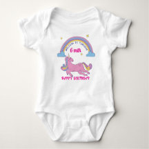 Unicorn Anniversaire Bodysuit bébé - Nom et âge pe