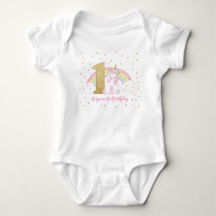 Body Unicorn Baby Girl Bodysuit One Piece 1er Anniversa