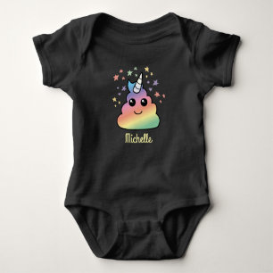 Body Unicorne Personnalisée Rainbow Poop Emoji Kawaii