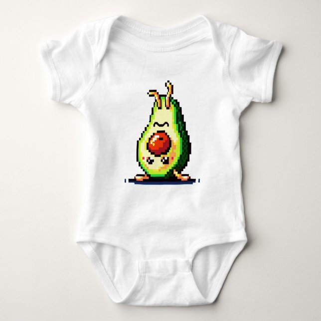 Body Upside Down Avocado - Drôle Pixel Art Conception a (Devant)