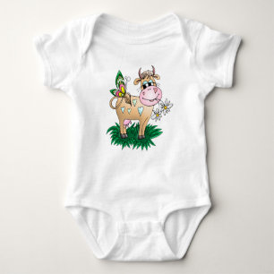 Body Vache et papillon mignons