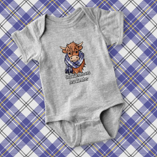 Body Vache Highland avec Écharpe de robe bleu MacPherso