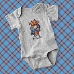 Body Vache Highland avec Écharpe Tartan antique Elliot