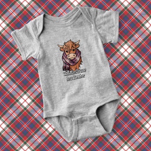 Body Vache Highland avec robe MacFarlane Écharpe Tartan
