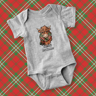 Body Vache Highland avec Scott Red Tartan Scarf