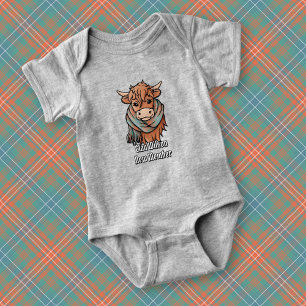 Body Vache Highland avec Wilson Ancienne Écharpe Tartan