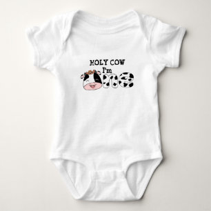 Body Vache sainte Je suis 1 Vache rose 1er anniversaire