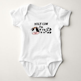 Body Vache sainte Je suis 1 Vache rose 1er anniversaire