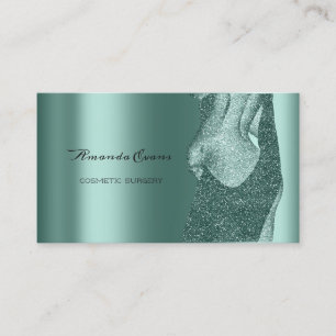 Body Venus Cosmetic Beauty Surgery Teal Eggplant Appointment Card