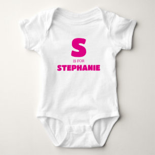 Body Vêtements bébé lettre S, Combinaison bébé avec pré