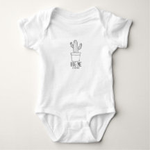 Vêtements drôles de bébé de citation de cactus