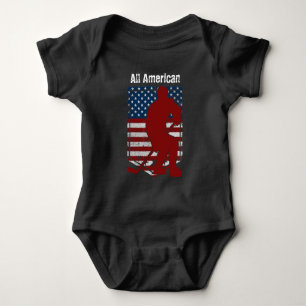 Body Vintage de hockey américain patriotique en détress