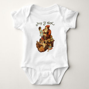 Body Vintage Jolly St. Nick Baby Bodysuit