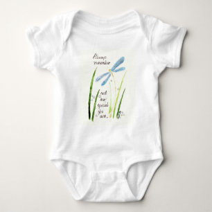 Body Vintage Watercolor Dragonfly Always Remember text 