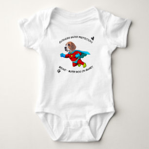 Body Visage drôle Bébé mignon protégé par Superdog Fu