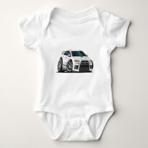 Body Voiture de blanc de Mitsubishi Evo