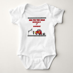 BODY VOITURE DE COURSE BLANCHE POUR GARÇON ONE FOR THE 