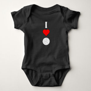 Body Volleyball Baby I Love/Heart Volleyball One Piece
