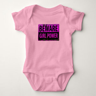 Body VOYAGE Fille Power - Panneau en métal noir rose Da