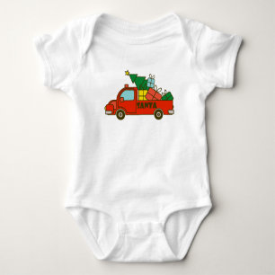 Body Vue latérale du camion père Noël Joyeux Noël
