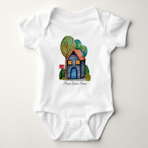 Body Watercolor cute Home Sweet Home Art